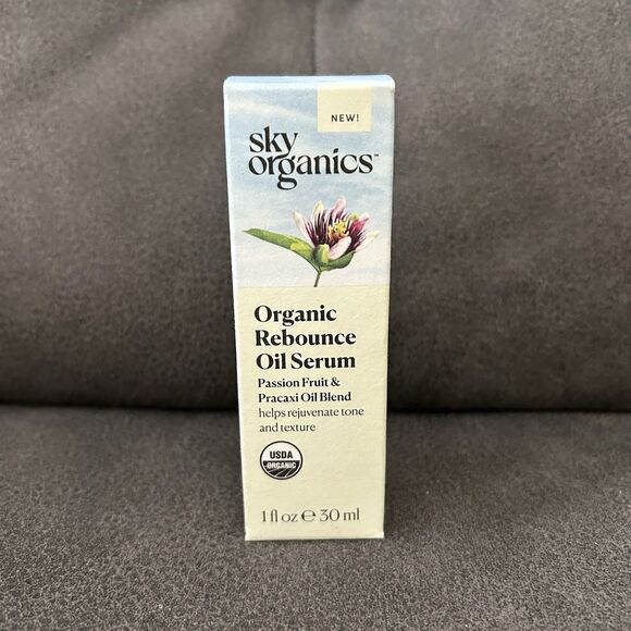 Sky Organics Rebounce Oil Serum Passion Fruit & Pracaxi Blend Vitamin E 1 Fl Oz - Picture 1 of 5